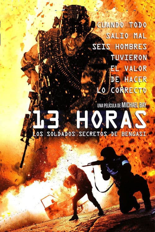Póster de 13 horas. Los soldados secretos de Bengasi